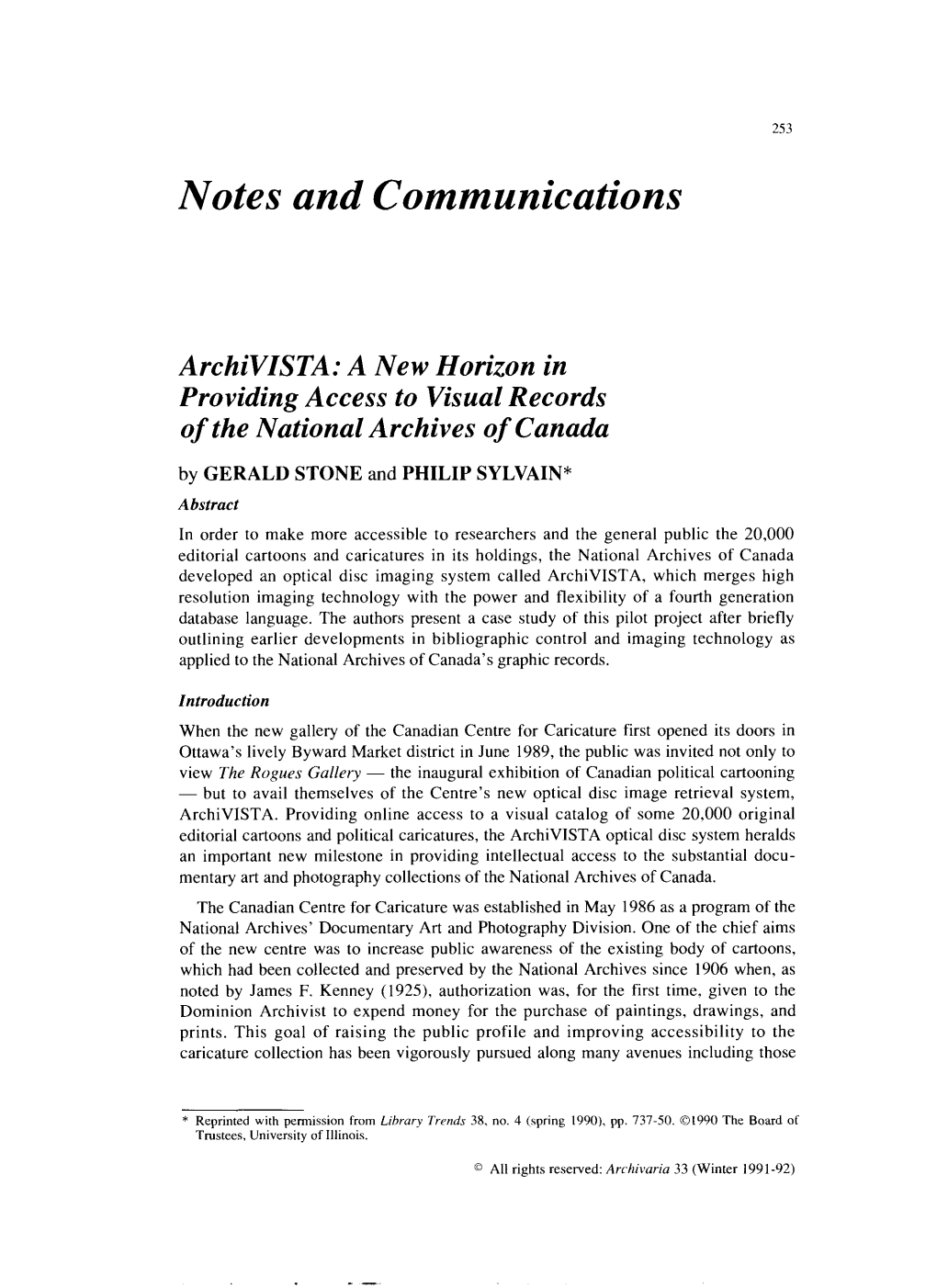 Notes and Communications