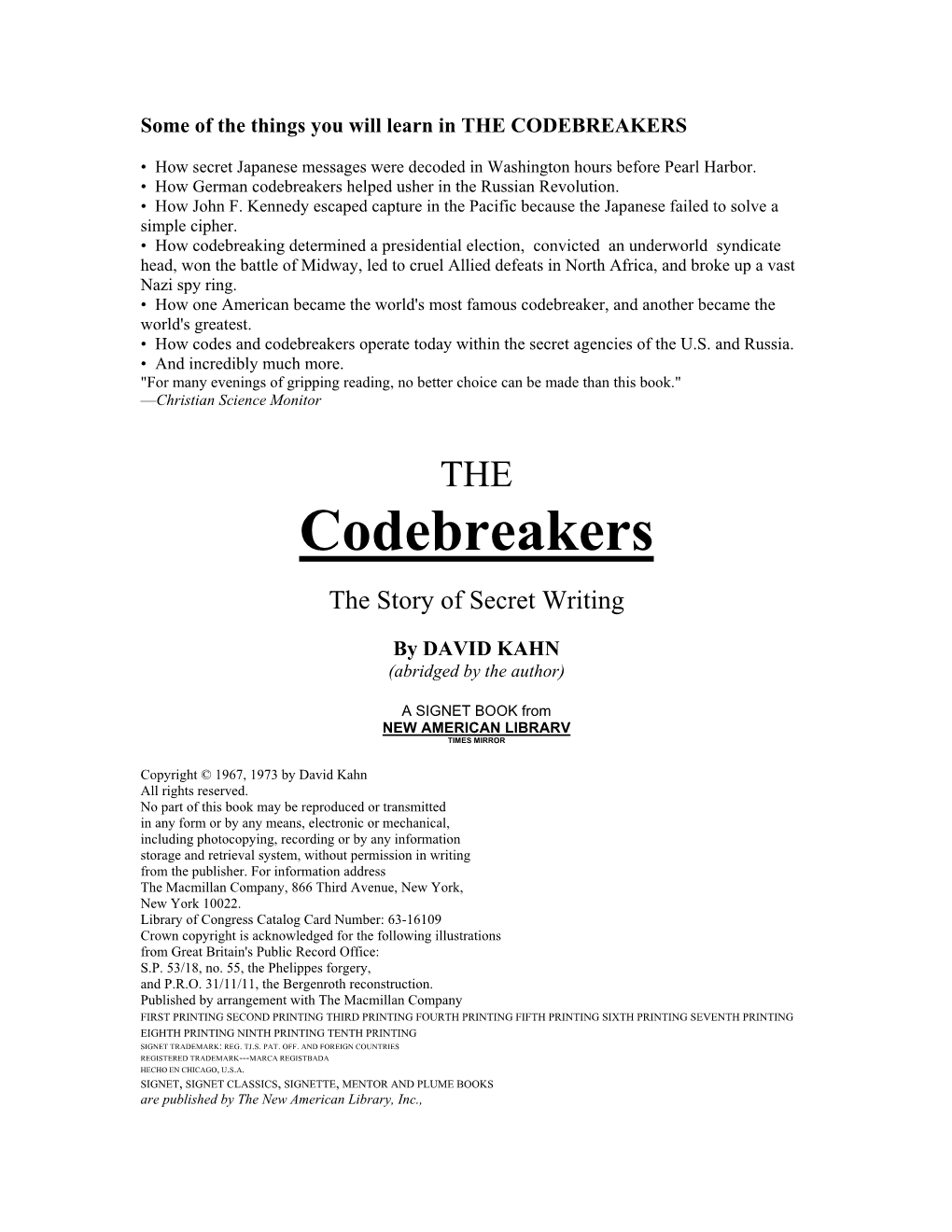 Codebreakers