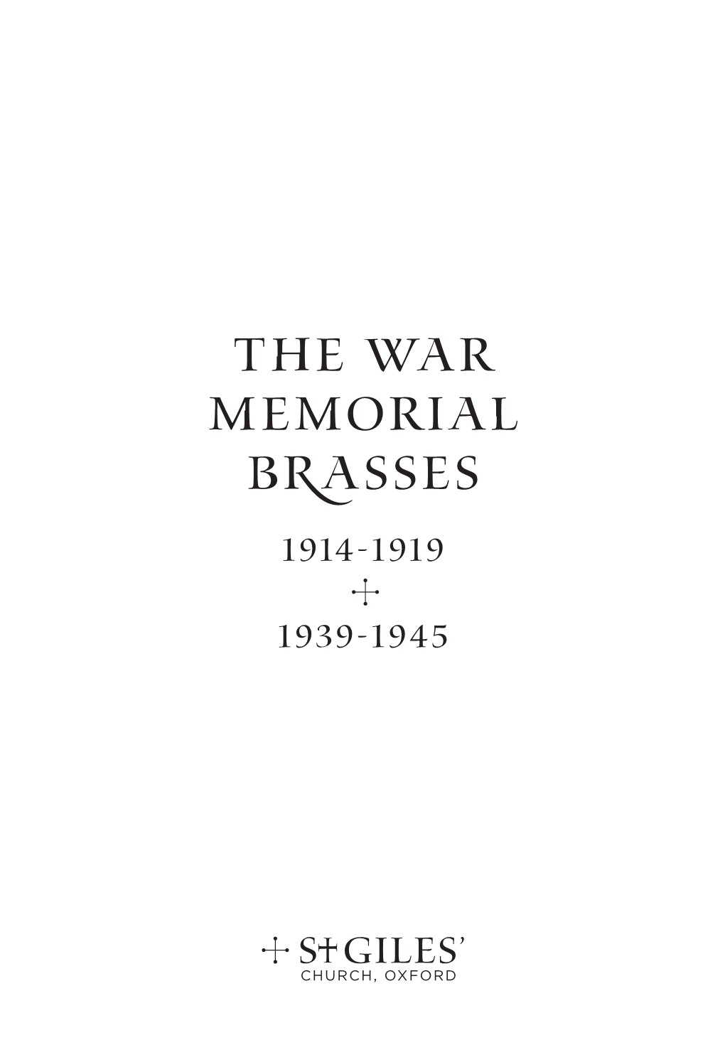 The War Memorial Brasses 1914-1919