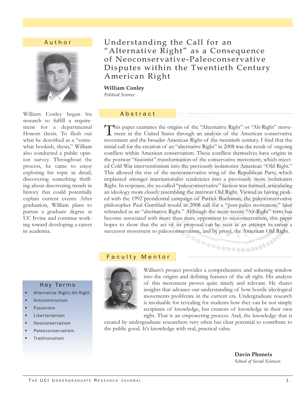 As a Consequence of Neoconservative-Paleoconservative Disputes Within the Twentieth Century American Right William Conley Political Science