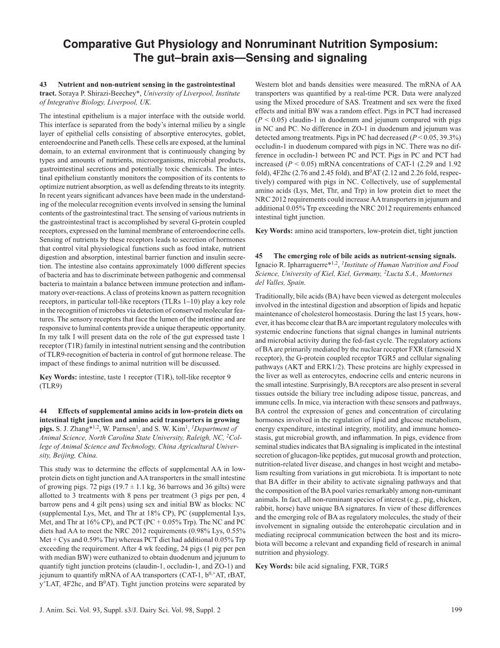 The Gut–Brain Axis—Sensing and Signaling