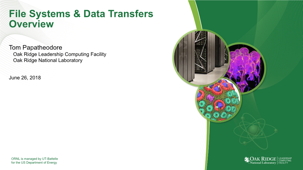 File Systems & Data Transfers Overview