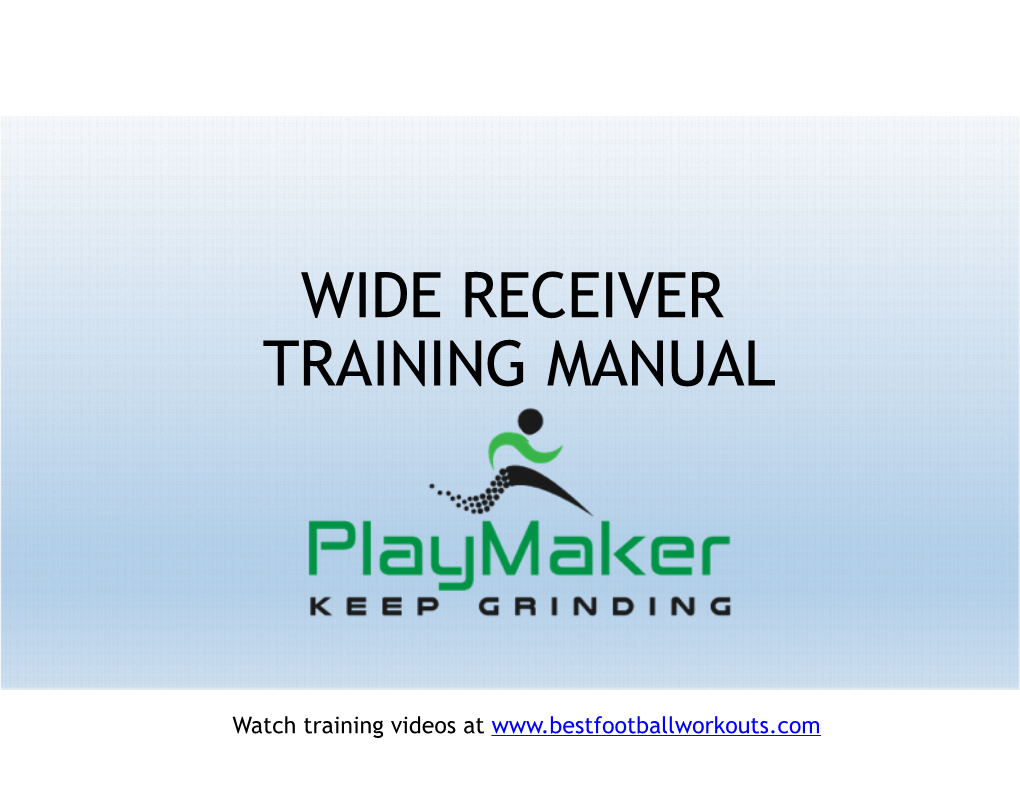 Wide Receiver+Training+Guide