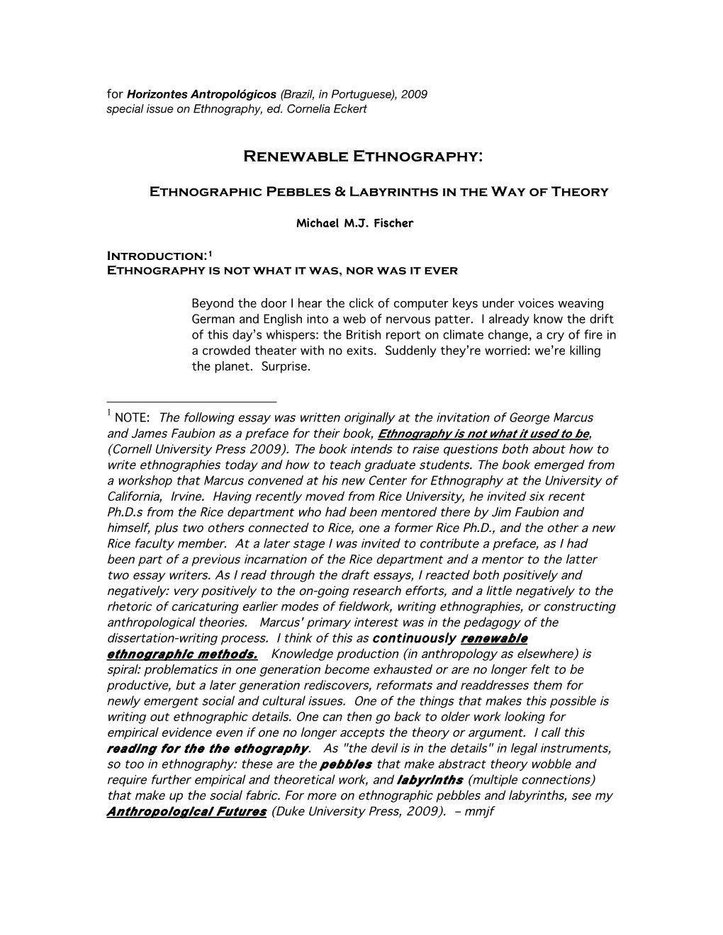Fischer Renewable Ethnography (Expanded Vers)