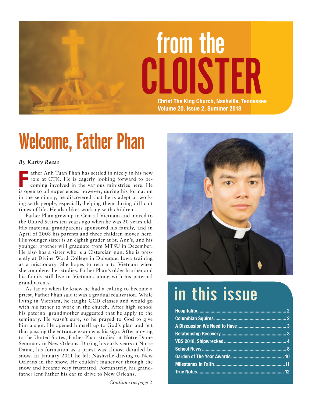 Welcome, Father Phan by Kathy Reese