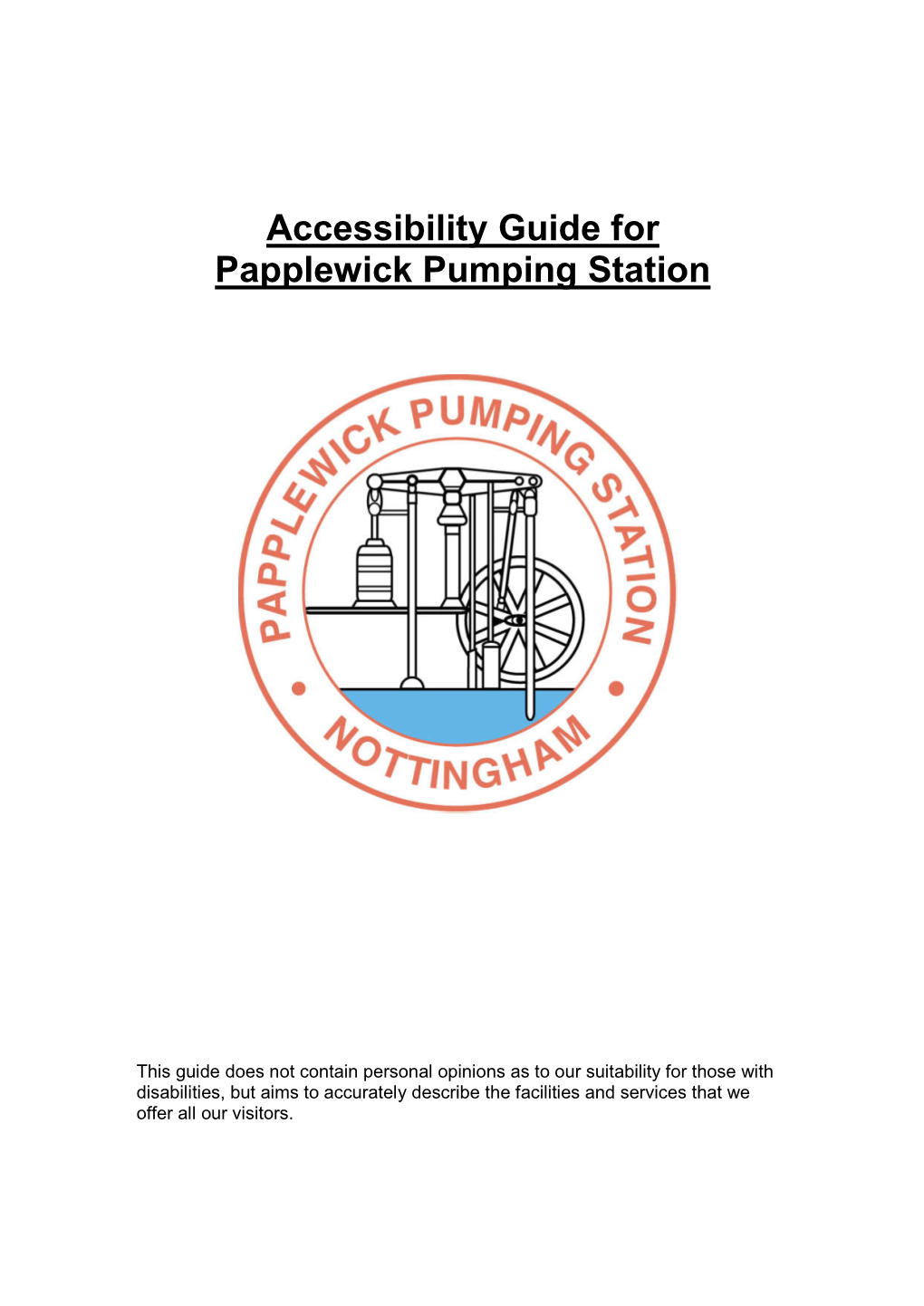 Accessibility Guide for Papplewick Pumping Station