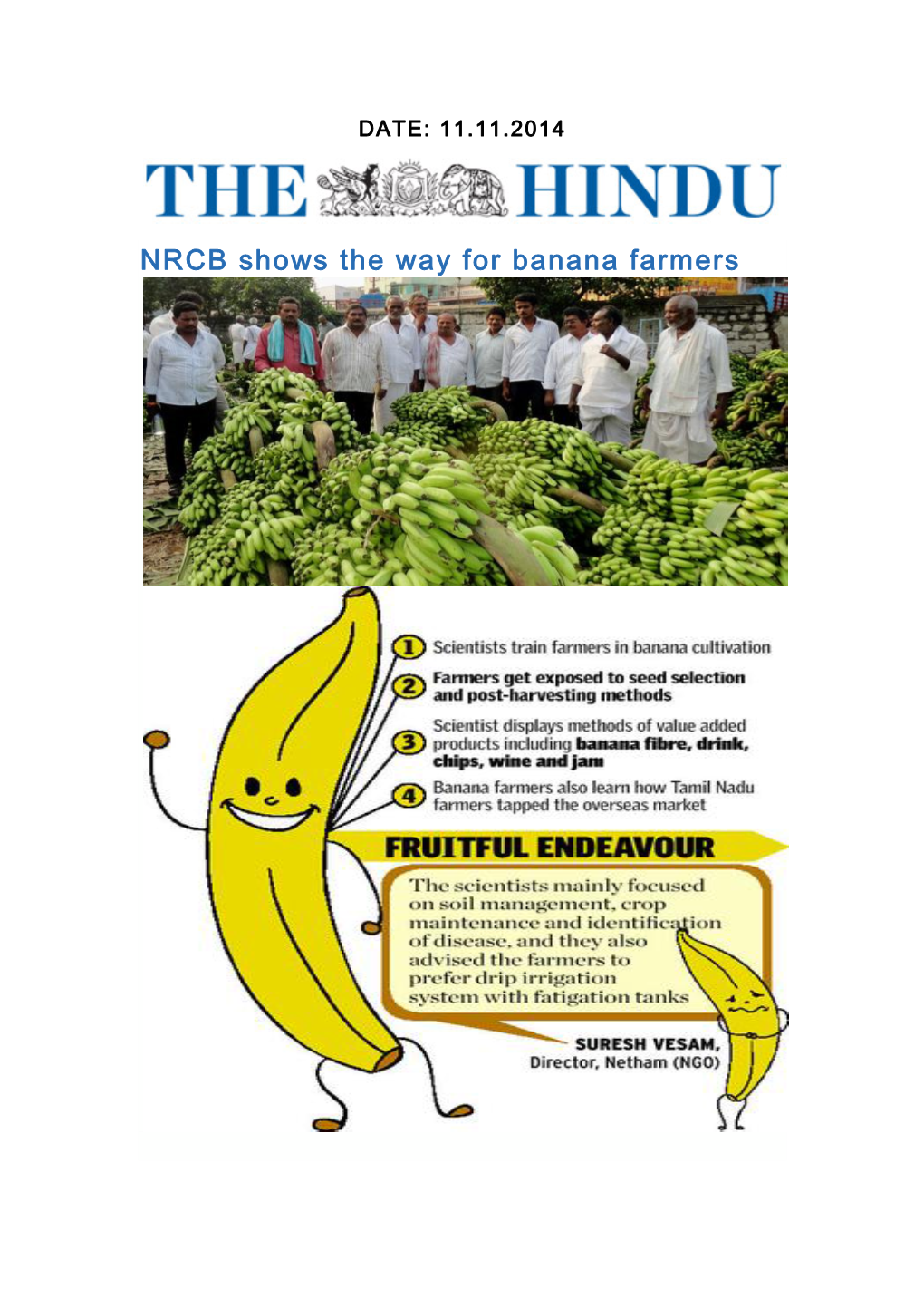 NRCB Shows the Way for Banana Farmers