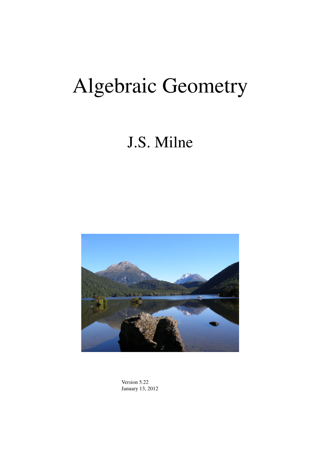 Algebraic Geometry