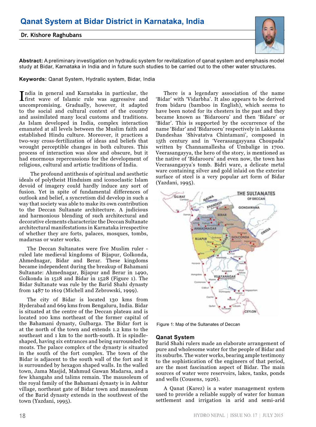 Qanat System at Bidar District in Karnataka, India Dr