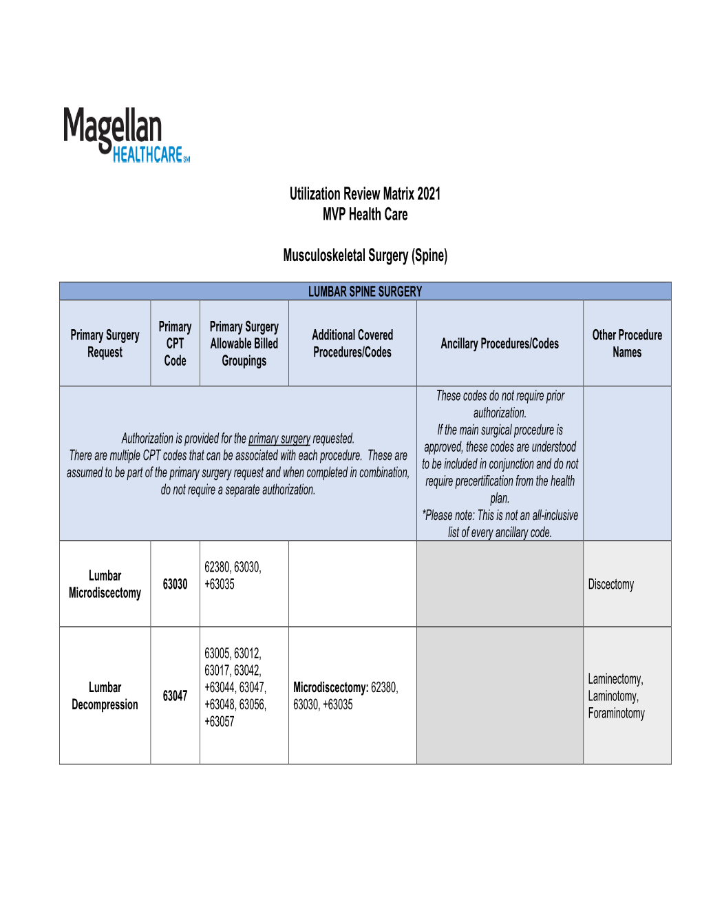 Magellan Matrix 2021