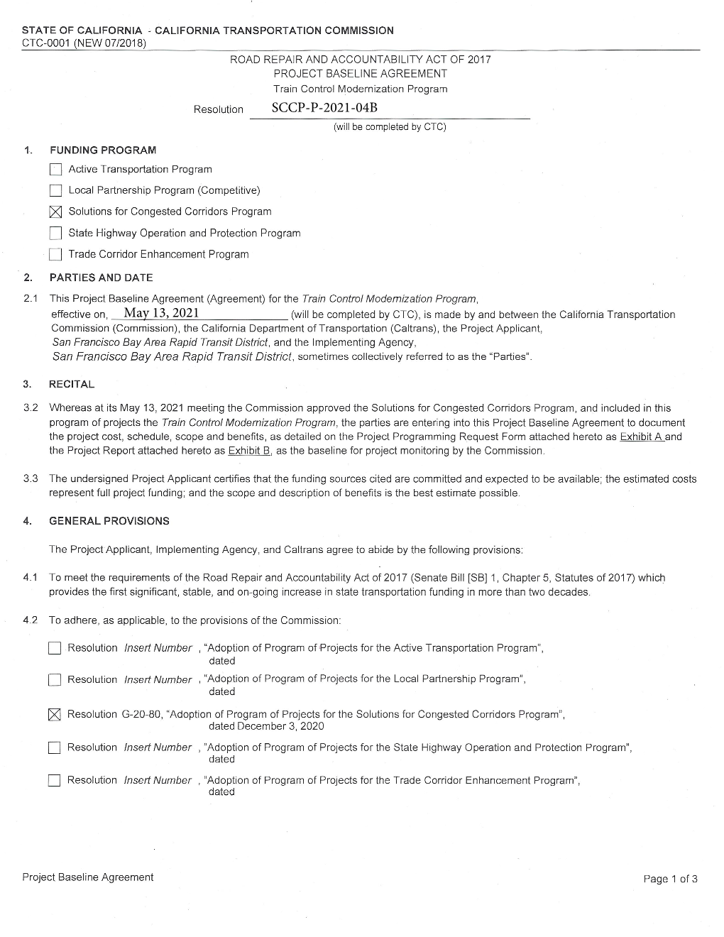 San Francisco Bay Area Rapid Transit District (BART) for BART’S Train Control Modernization Program (TCMP)