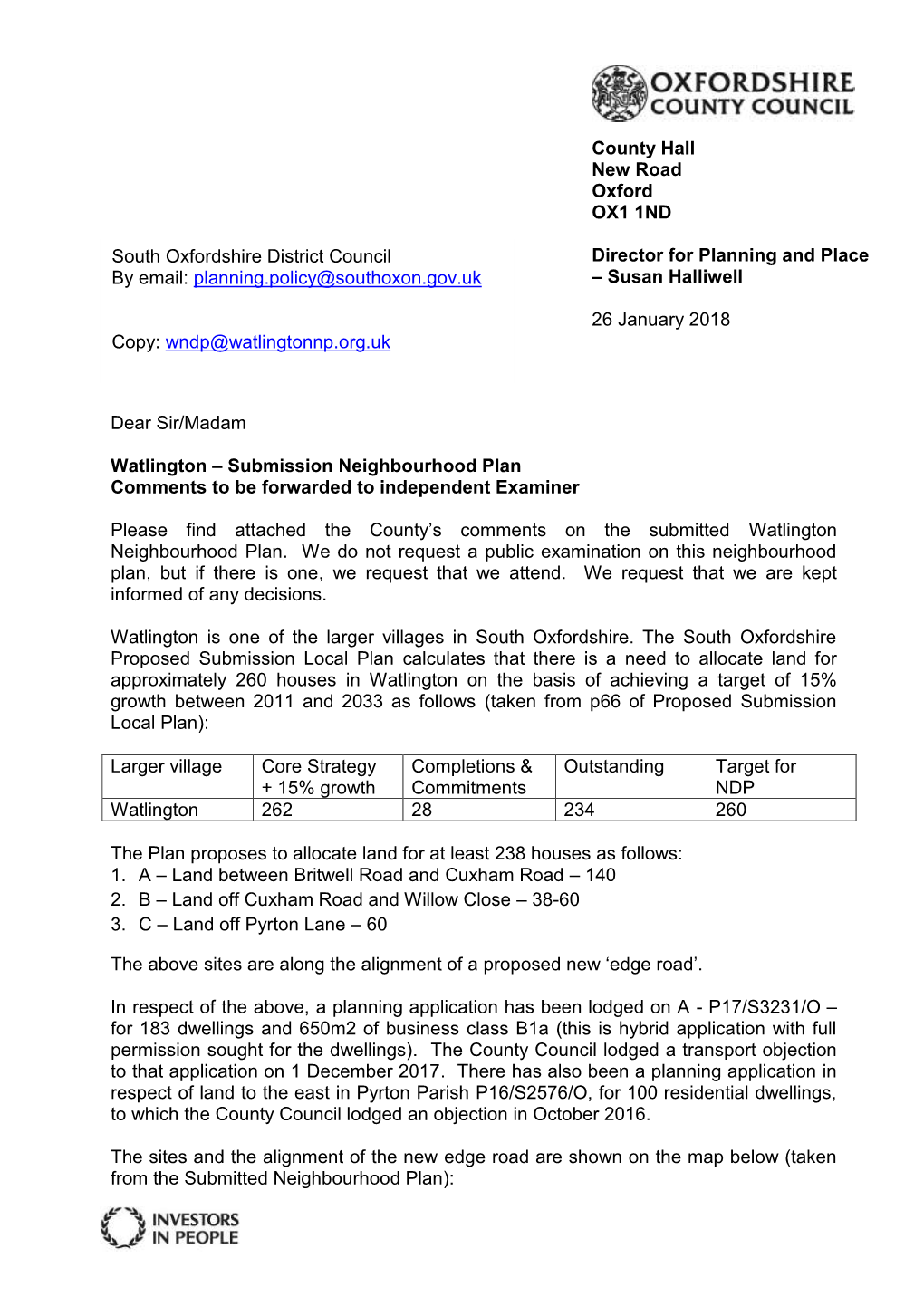 South Oxfordshire District Council by Email