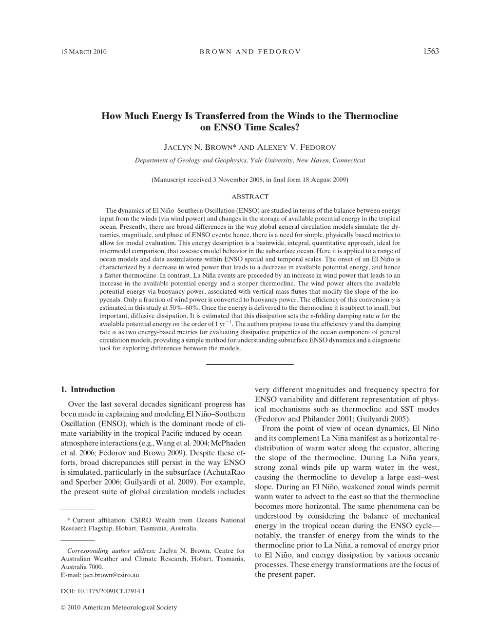 How Much Energy Is Transferred from the Winds to the Thermocline on ENSO Time Scales?