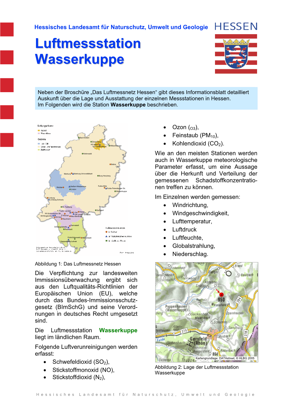 Luftmessstation Wasserkuppe Liegt Im Ländlichen Raum