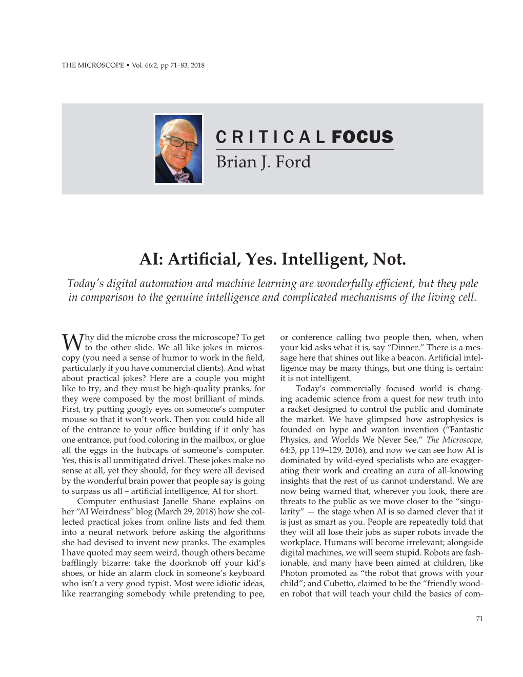 Critical Focus | Brian J