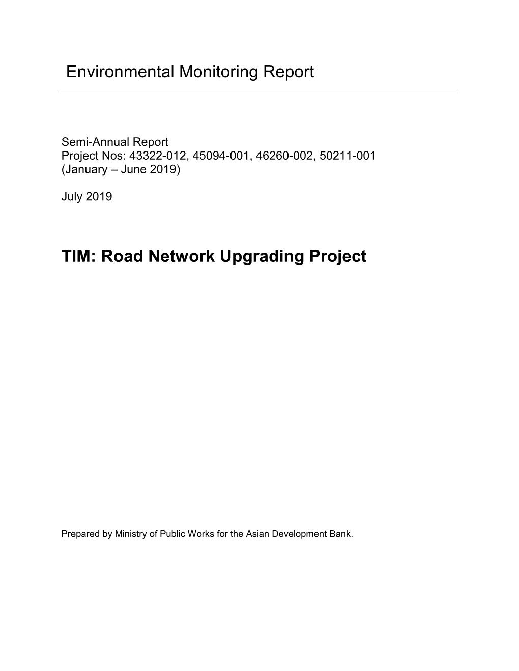 45094-001: Road Network Upgrading Project