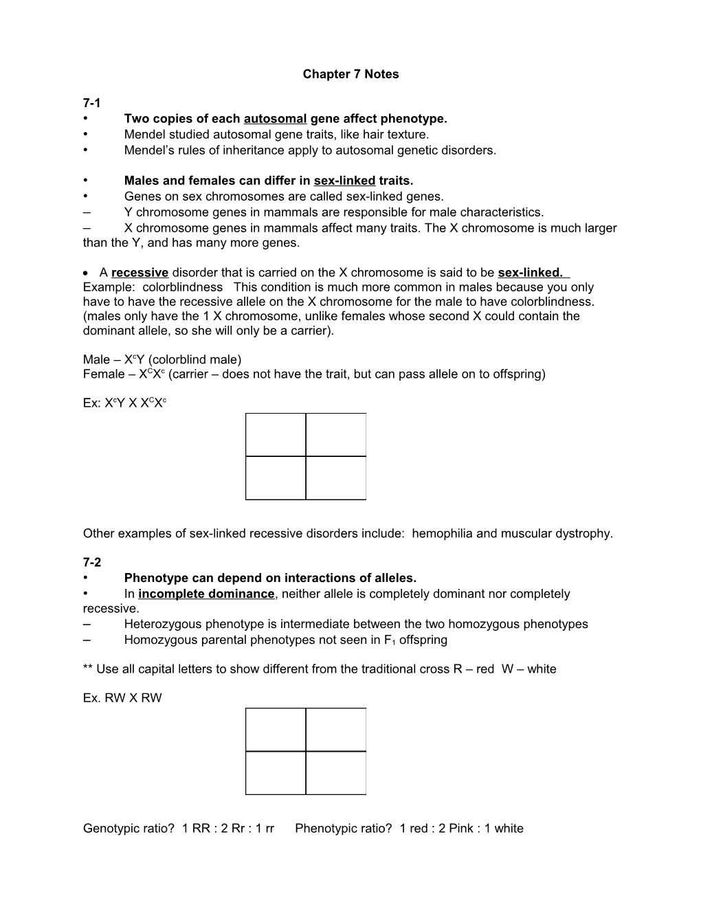 Two Copies of Each Autosomal Gene Affect Phenotype