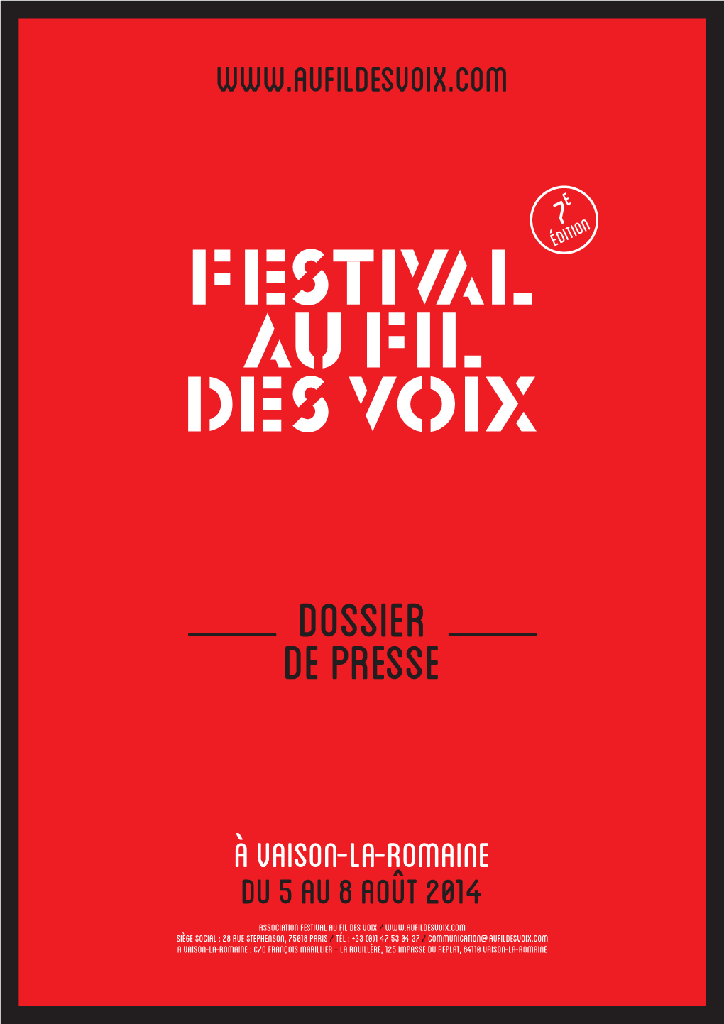 Dossier De Presse 2014