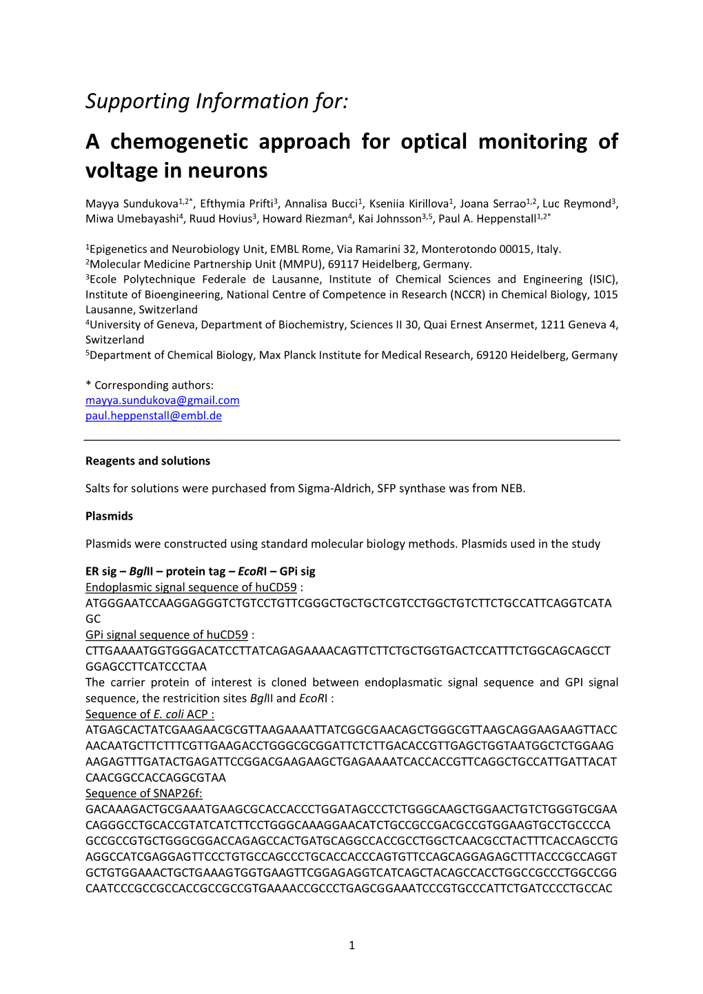 A Chemogenetic Approach for Optical Monitoring of Voltage in Neurons