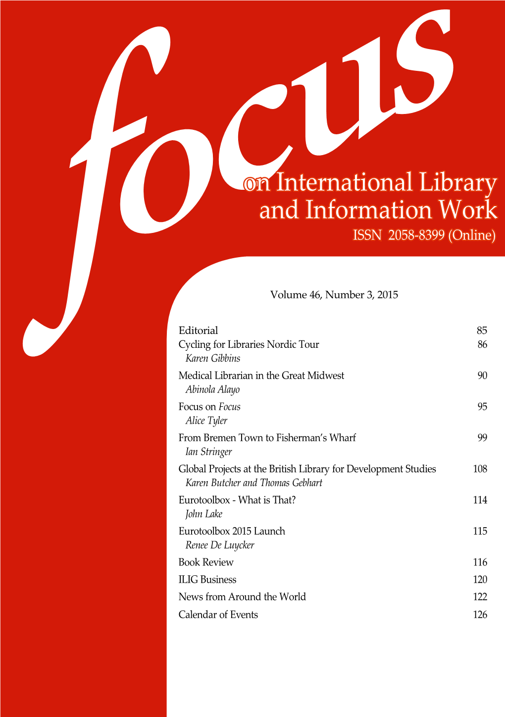 On International Library and Information Work ISSN 2058-8399 (Online)