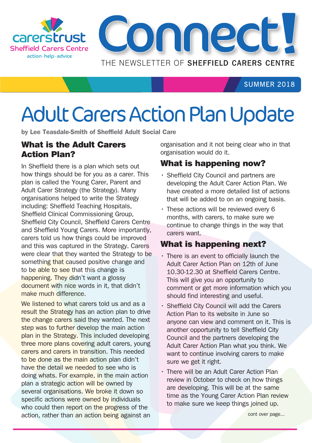 Adult Carers Action Plan Update