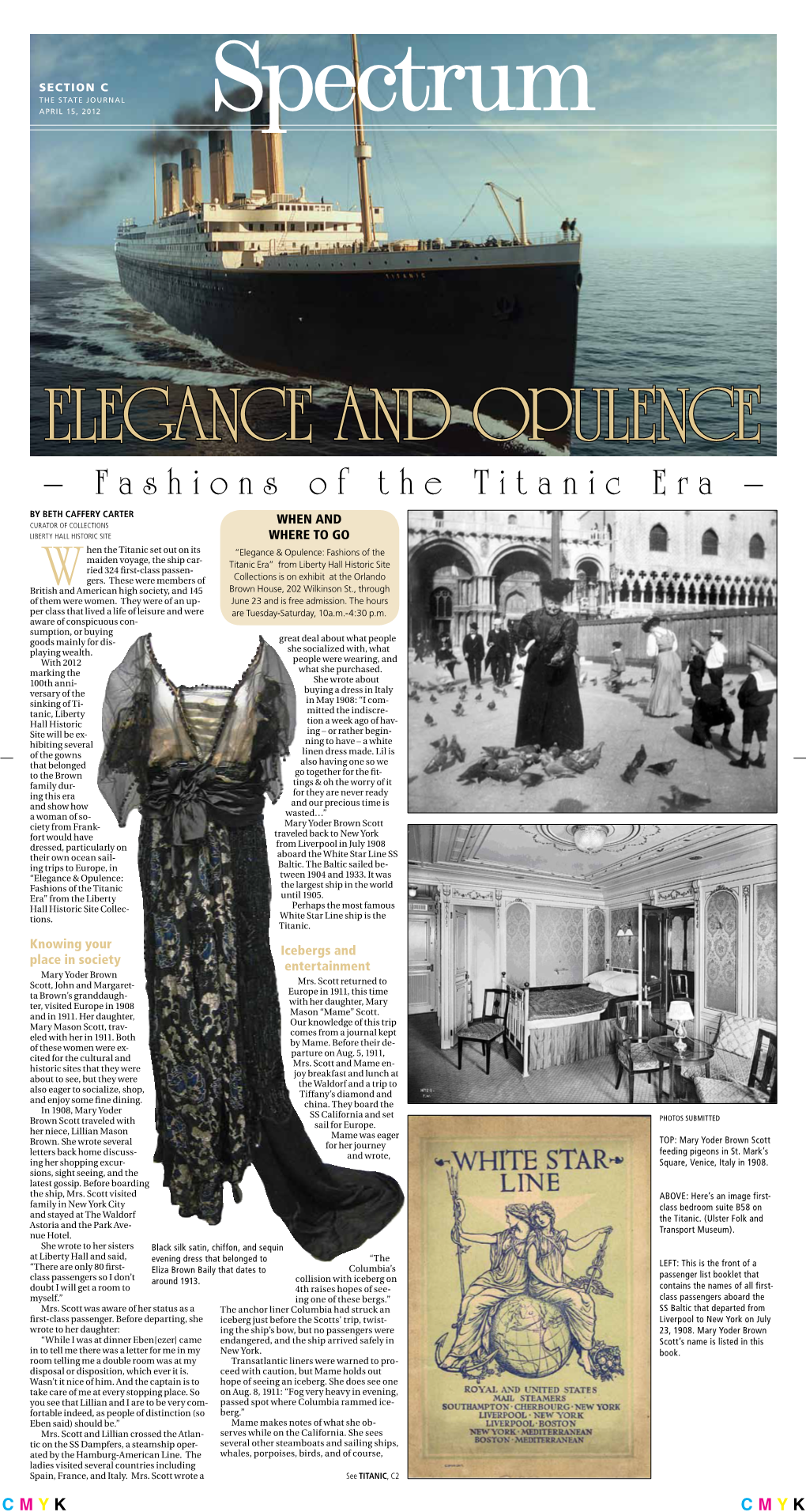 – Fashions of the Titanic Era –