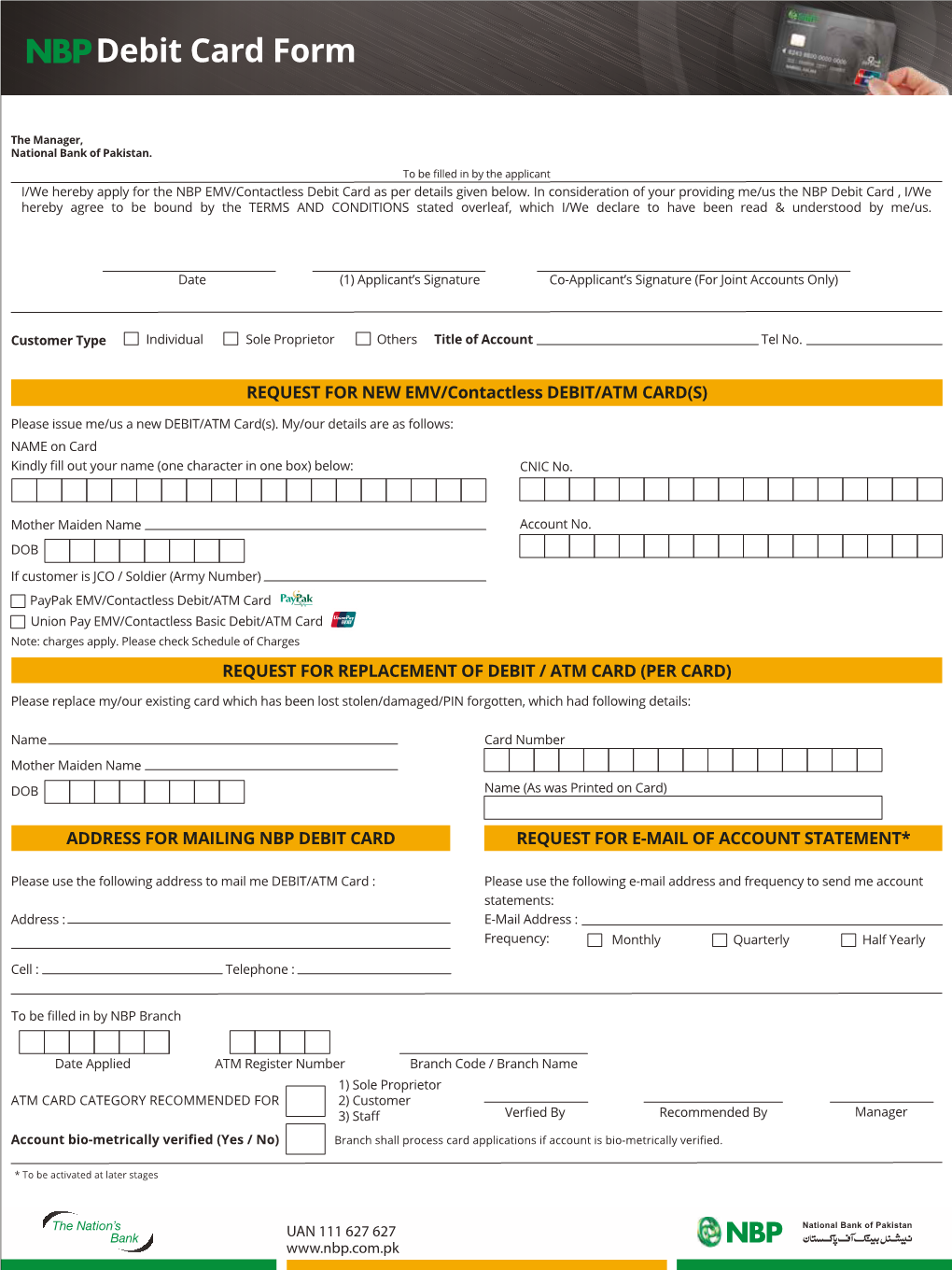 New-NBP Debit Card Form & T&C 2