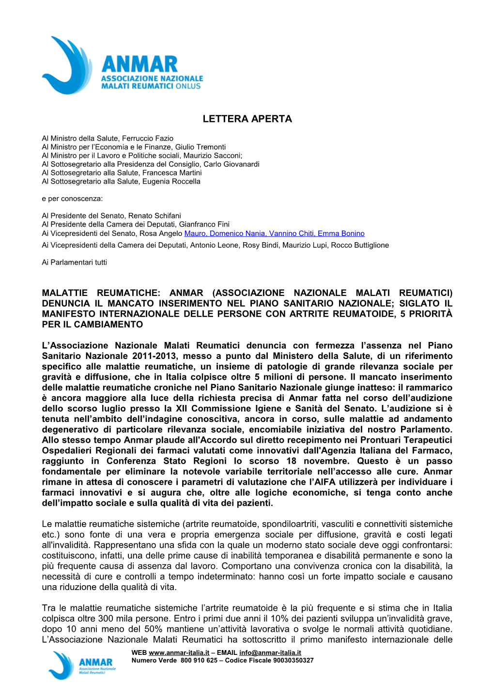 Lettera Aperta