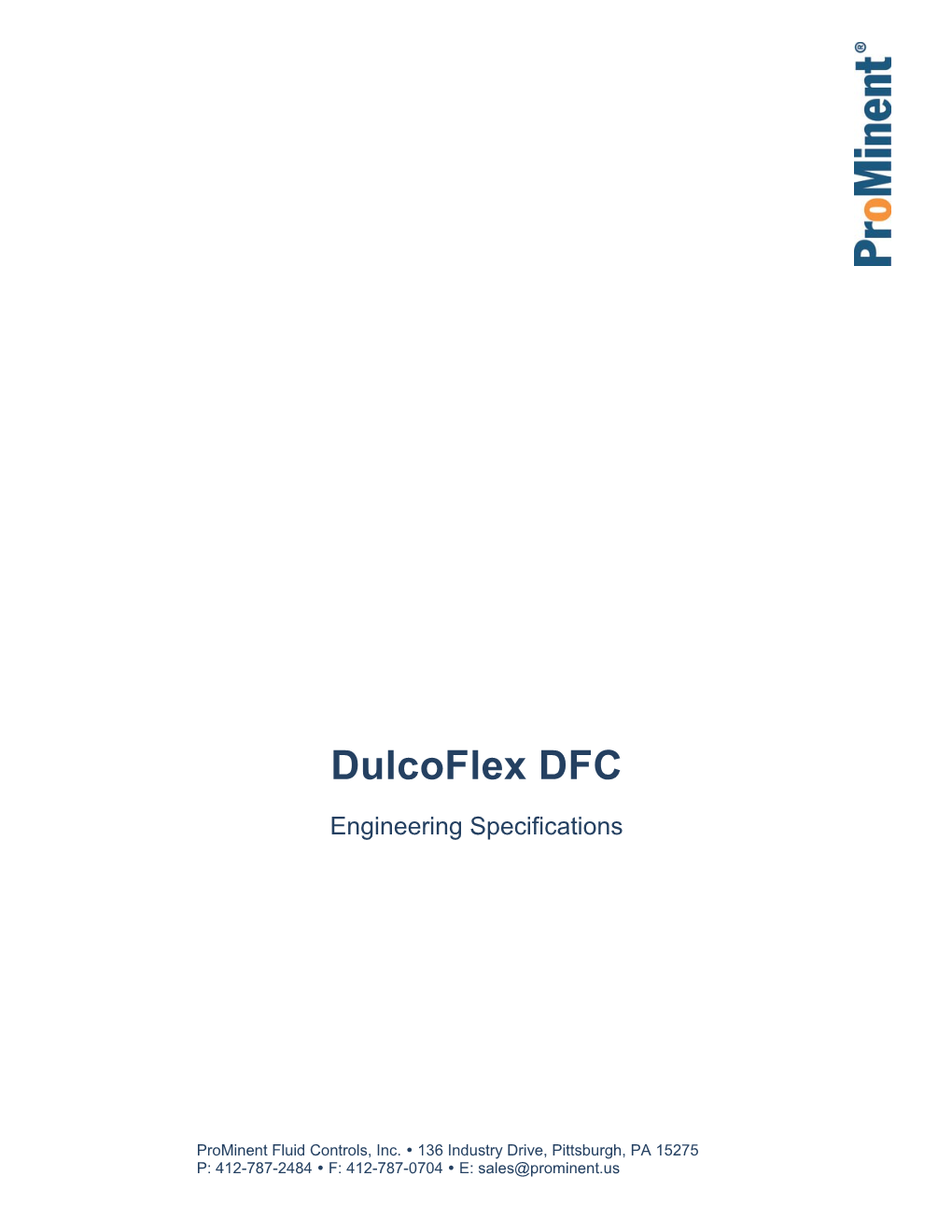 Engineering Specifications Dulcoflex DFC