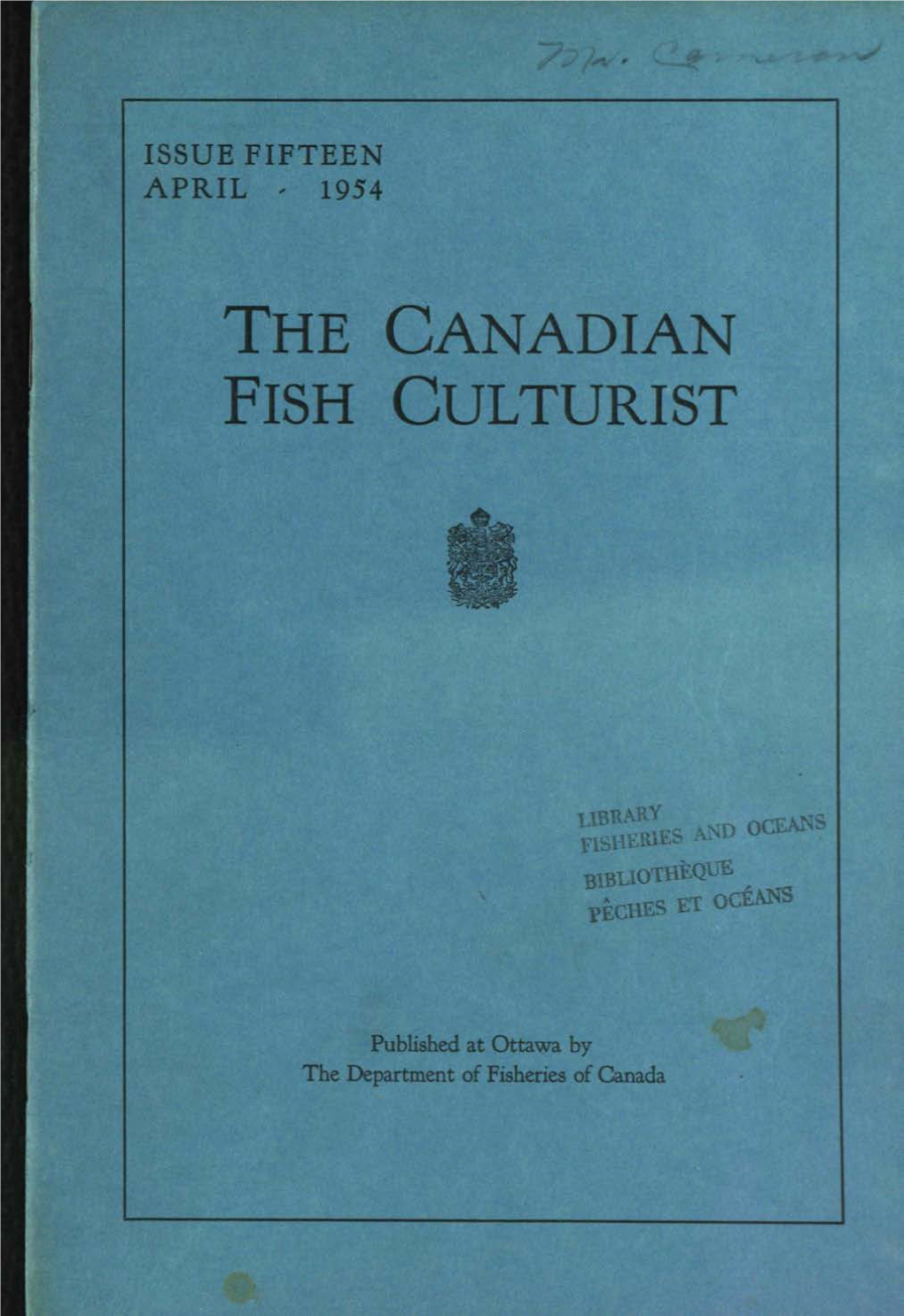 The Canadian Fish Culturist