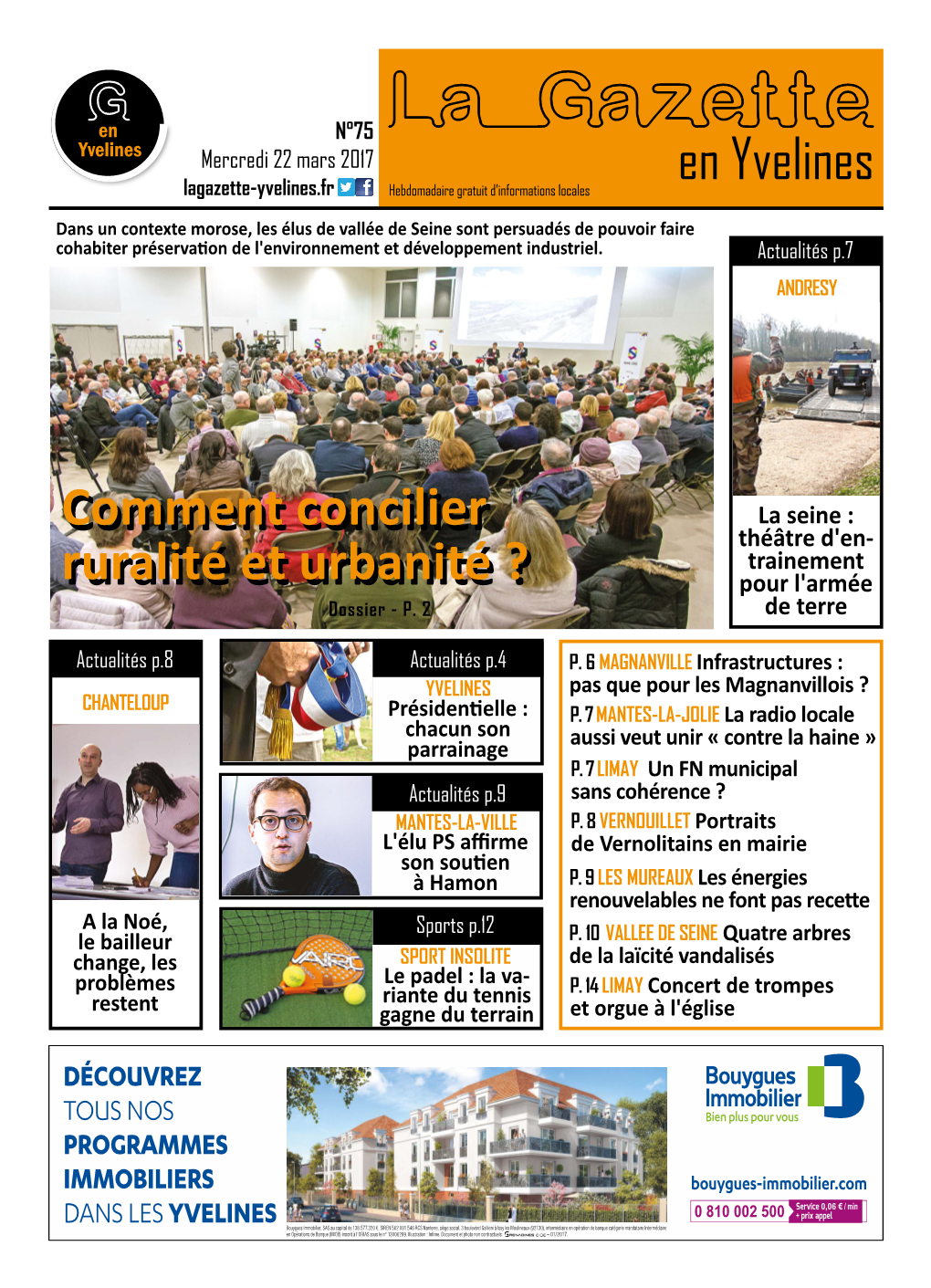 La Gazette Yvelines Mercredi 22 Mars 2017 En Yvelines Lagazette-Yvelines.Fr Hebdomadaire Gratuit D’Informations Locales