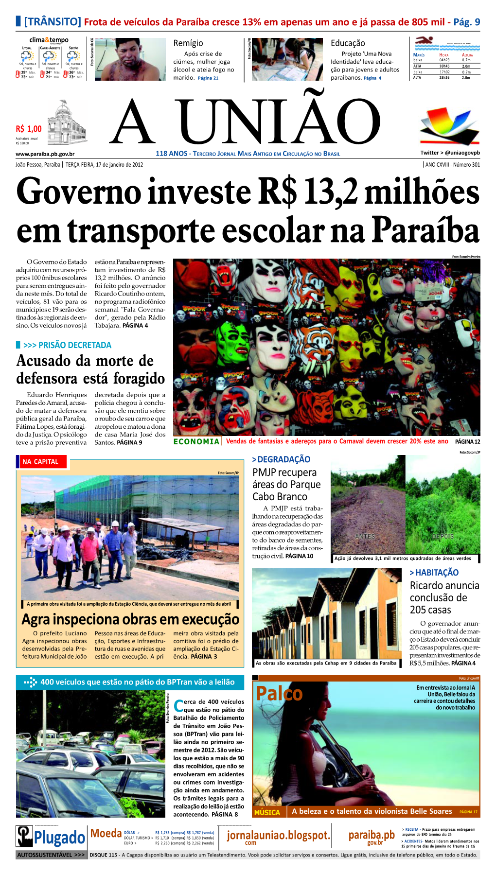 Frota De Veículos Da Paraíba Cresce 13% Em Apenas Um Ano E Já Passa De 805 Mil - Pág