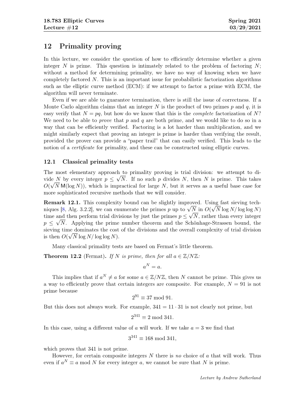 12 Primality Proving