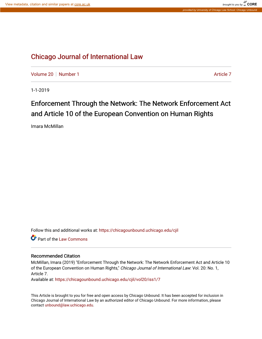 The Network Enforcement Act and Article 10 of the European Convention on Human Rights