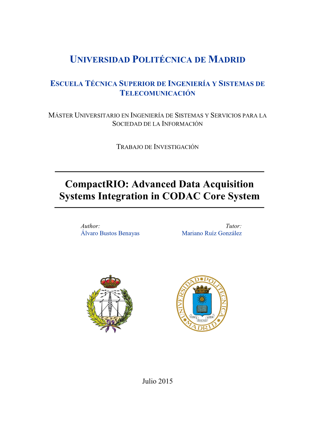 Compactrio: Advanced Data Acquisition Systems Integration in CODAC Core System