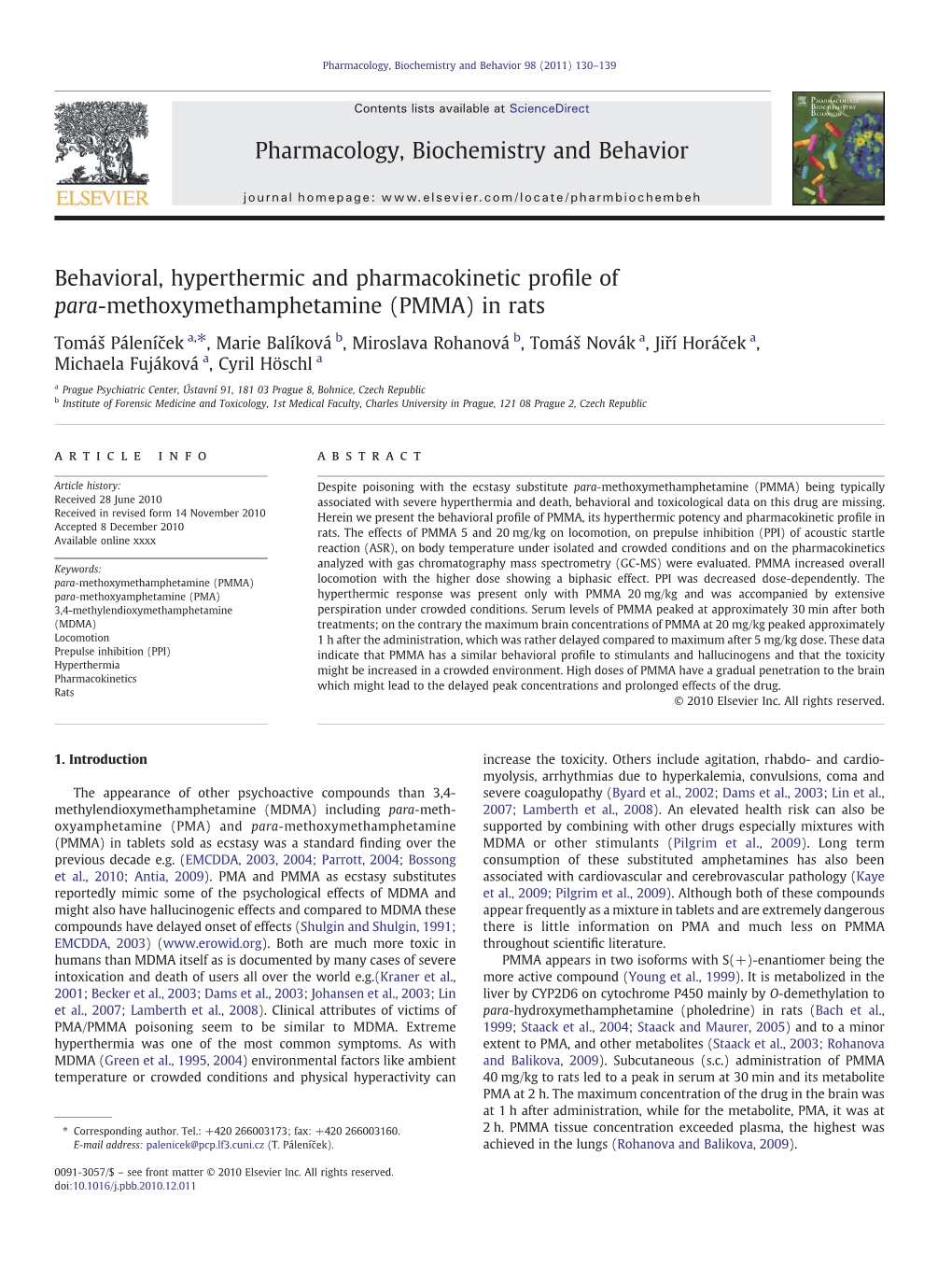 PMMA) in Rats