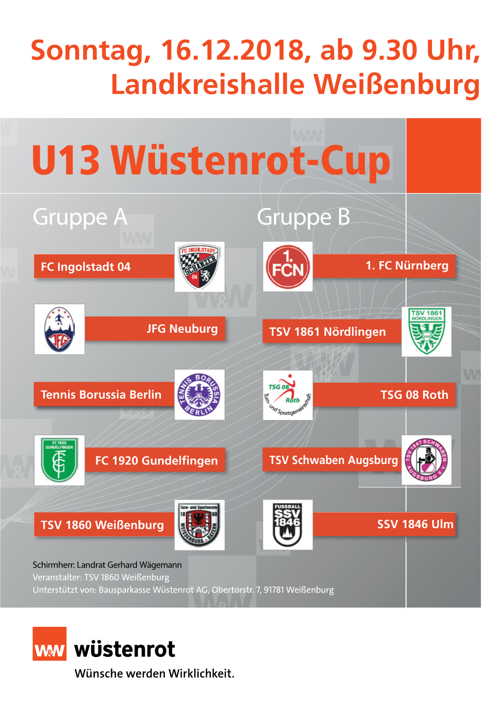 U13 Wüstenrot-Cup Wüstenrot-Cup Sonntag,Gruppe AG 13.12.2015,Rupp Abe B 9:30 Uhr, Gruppegruppe a Aggrupperuppe B B