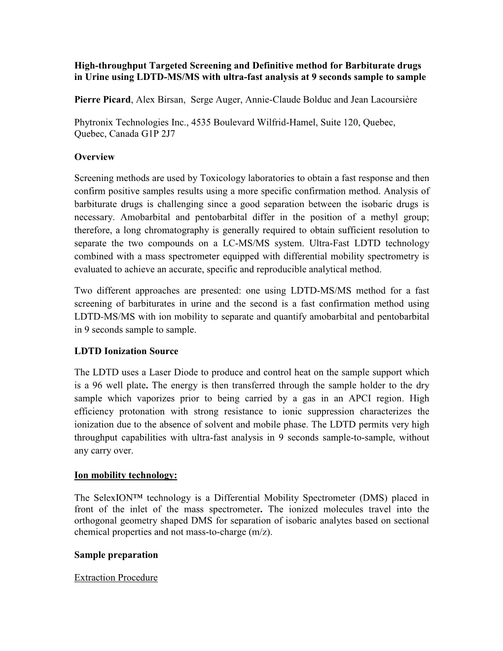 Selectivity Enhancement in High Throughput Analysis Of