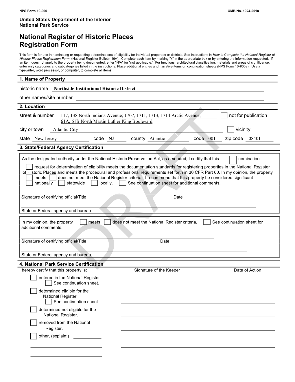 National Register of Historic Places Registration Form