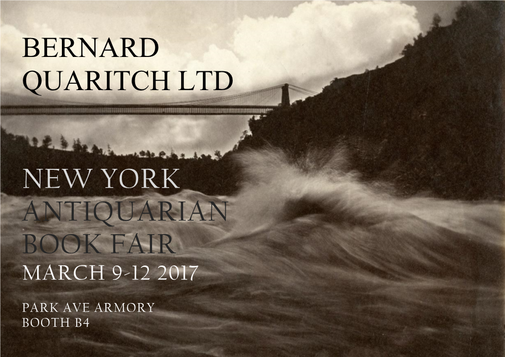 Bernard Quaritch Ltd New York Antiquarian Book Fair