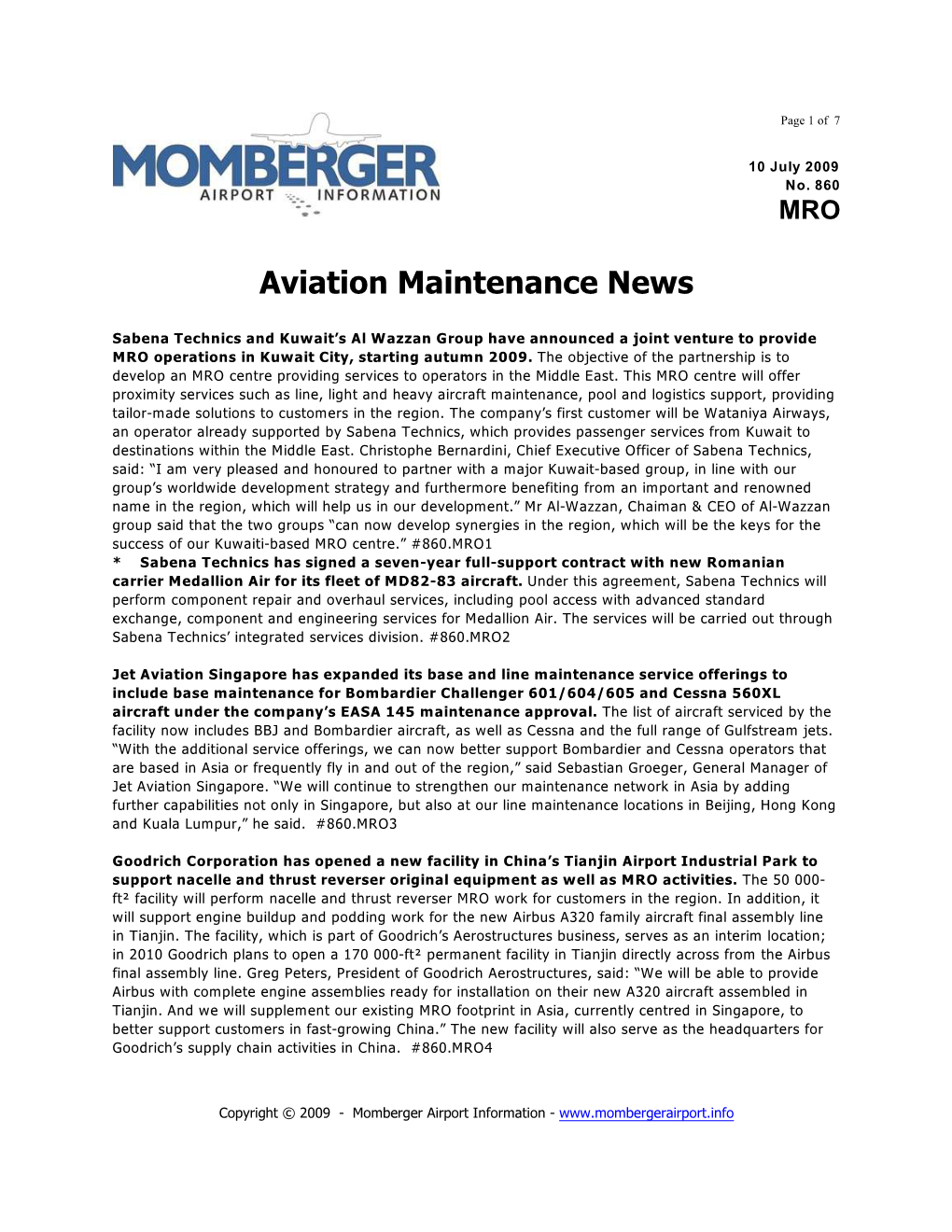 Aviation Maintenance News