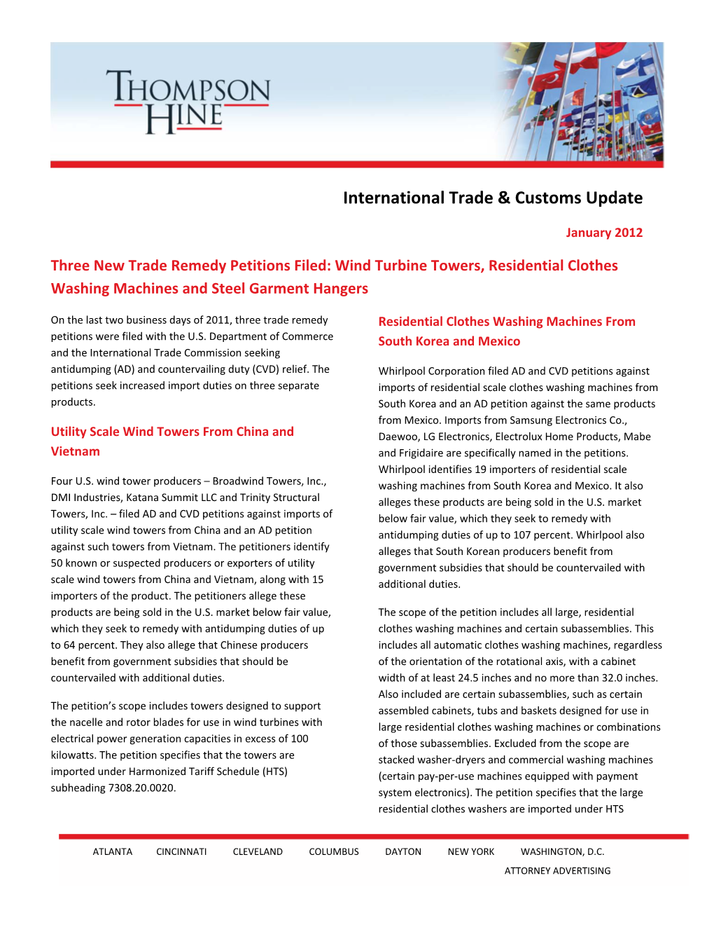 International Trade & Customs Update