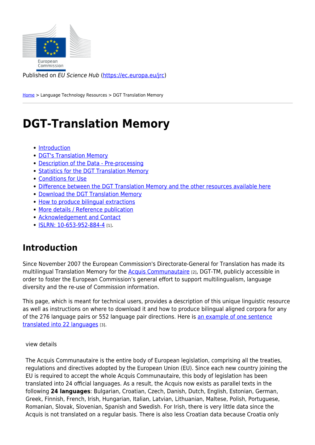 DGT-Translation Memory