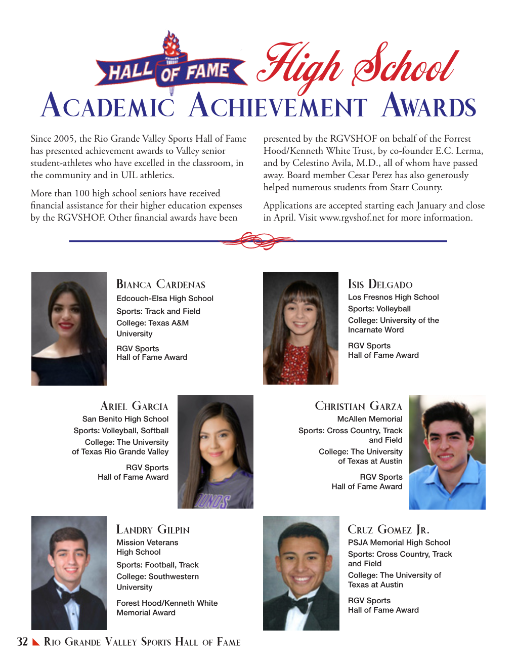 High School Academic Achievement Awards
