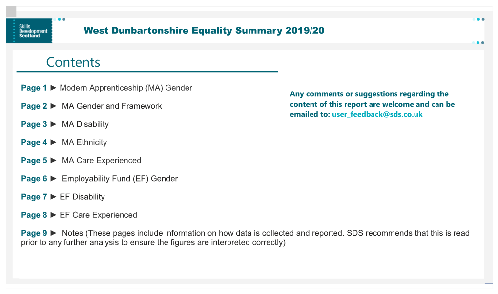 Equality Data in West Dunbartonshire in 2019