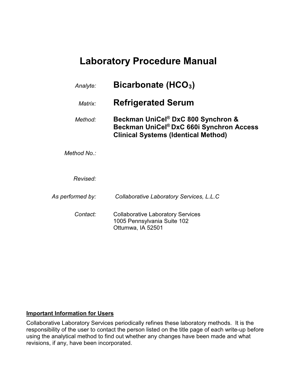 Bicarbonate (HCO3)