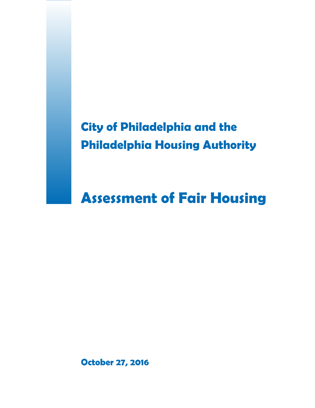 Assessment of Fair Housing