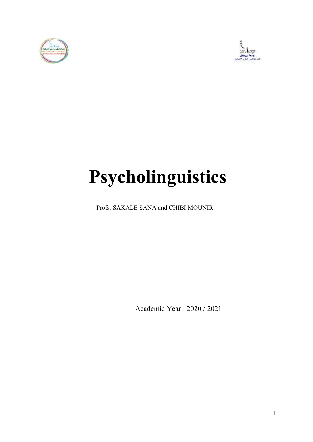 Psycholinguistics