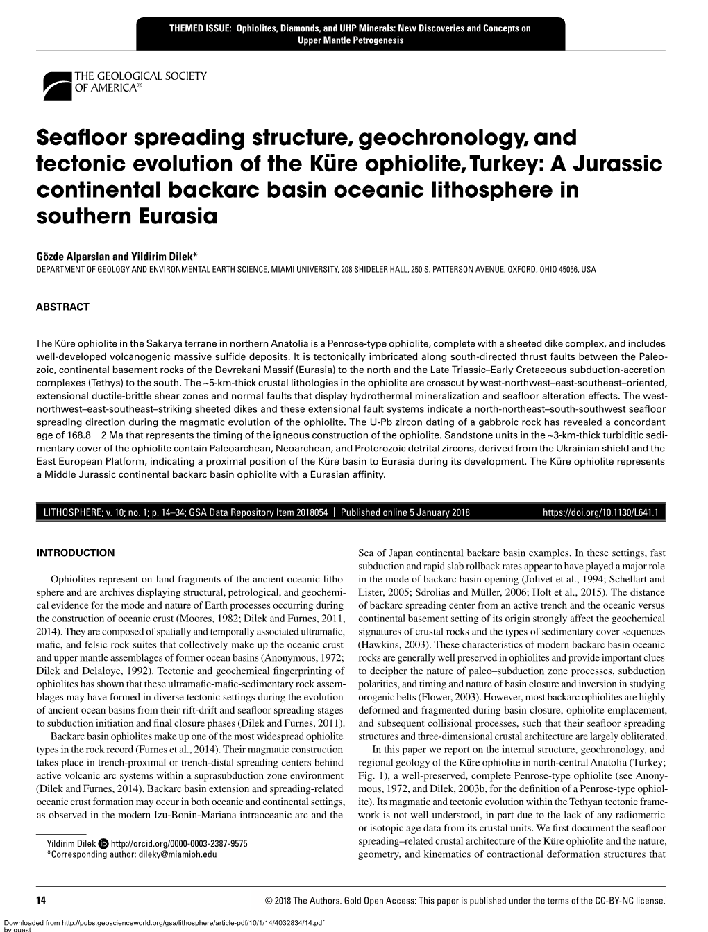 Seafloor Spreading Structure, Geochronology