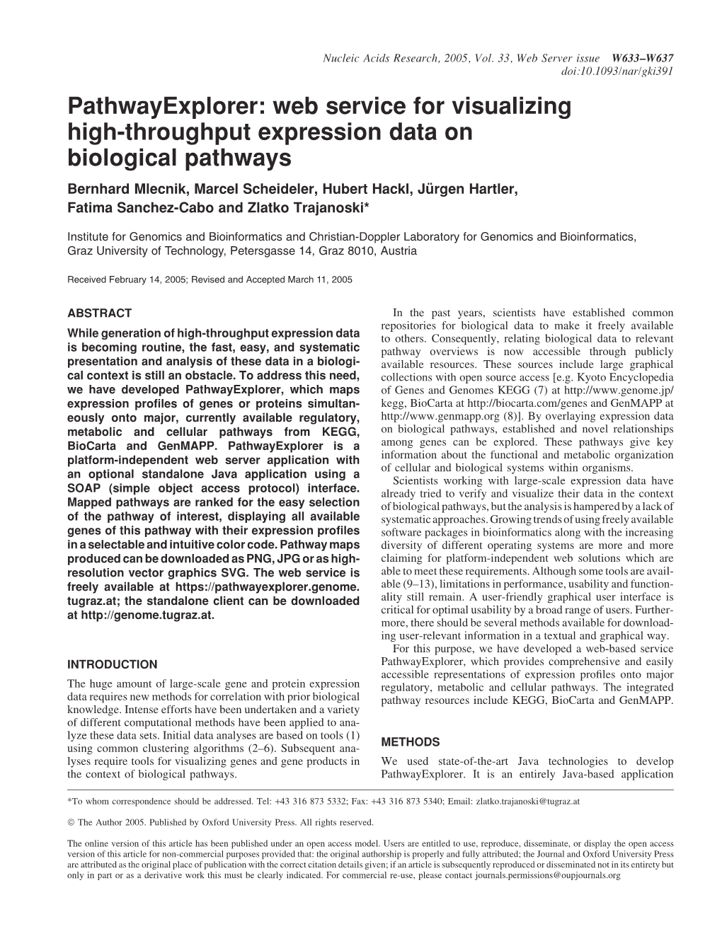 Web Service for Visualizing High-Throughput